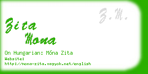 zita mona business card